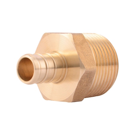 Nibco SharkBite Push to Connect 1/2 in. Barb each X 3/4 in. D MPT Brass 90 Degree Elbow UC116LFA